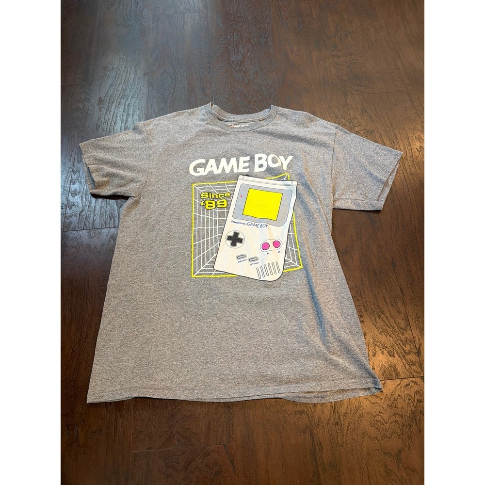 Nintendo Game Boy Graphic T-Shirt Adult Large Gray Retro Gamer Tee